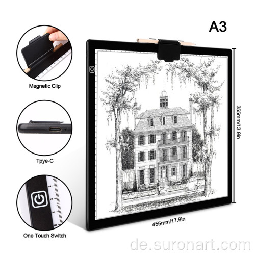 A3 Light Pad mit Magnetclip